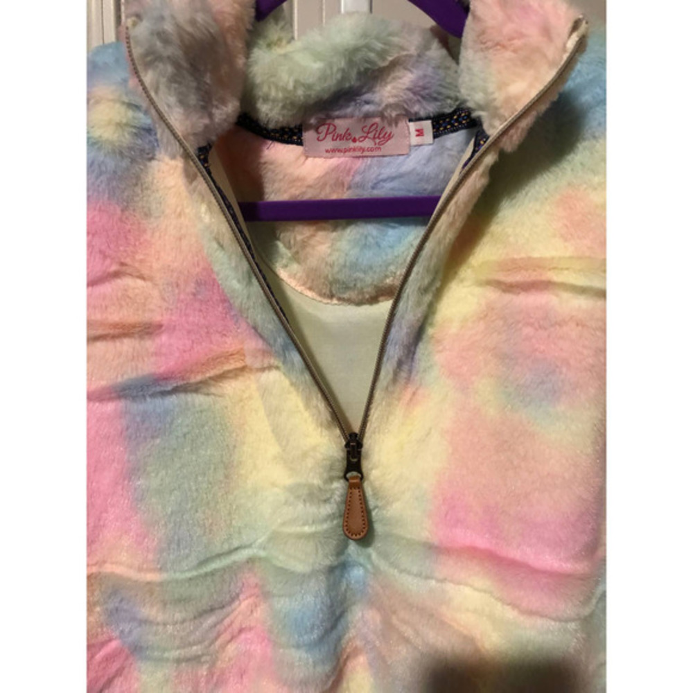 NEW TIE DYE PINK LILY PULLOVER SZ M - Picture 4 of 5